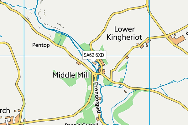 SA62 6XD map - OS VectorMap District (Ordnance Survey)