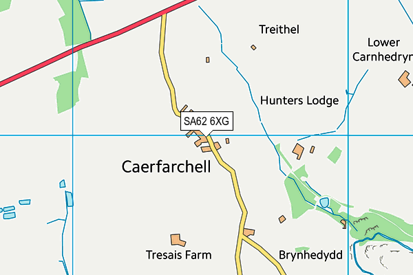 SA62 6XG map - OS VectorMap District (Ordnance Survey)