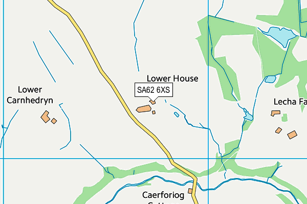 SA62 6XS map - OS VectorMap District (Ordnance Survey)