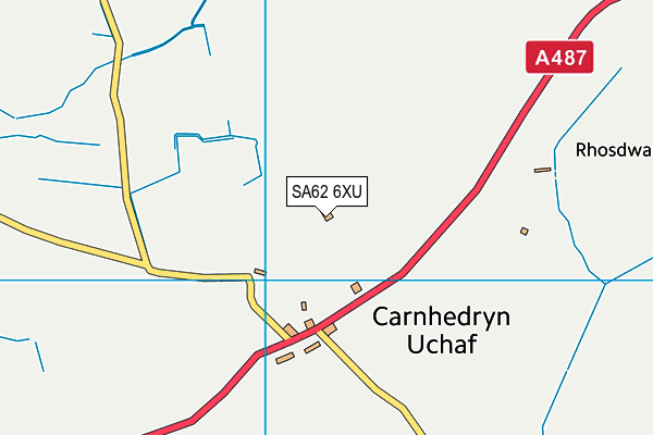 SA62 6XU map - OS VectorMap District (Ordnance Survey)