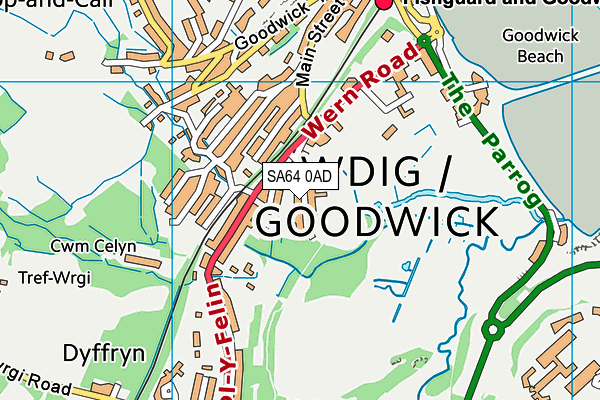 SA64 0AD map - OS VectorMap District (Ordnance Survey)