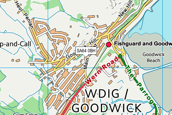 SA64 0BH map - OS VectorMap District (Ordnance Survey)