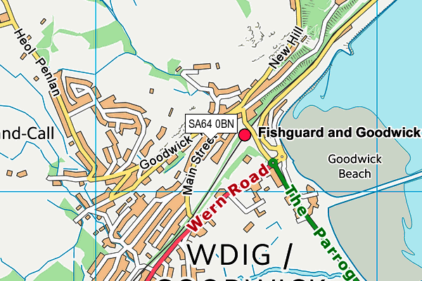 SA64 0BN map - OS VectorMap District (Ordnance Survey)