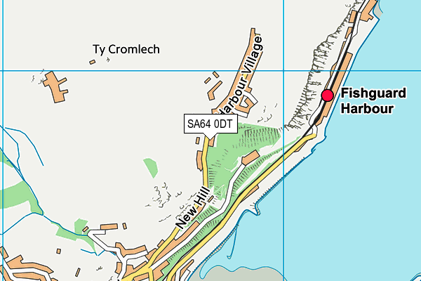 SA64 0DT map - OS VectorMap District (Ordnance Survey)