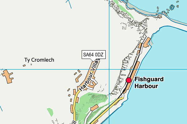 SA64 0DZ map - OS VectorMap District (Ordnance Survey)