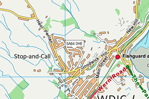 SA64 0HE map - OS VectorMap District (Ordnance Survey)