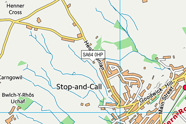 SA64 0HP map - OS VectorMap District (Ordnance Survey)
