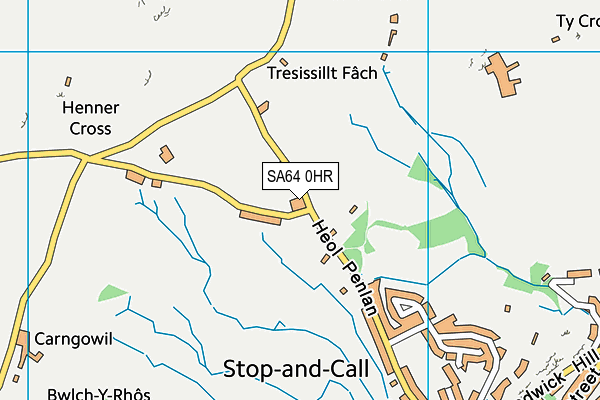 SA64 0HR map - OS VectorMap District (Ordnance Survey)