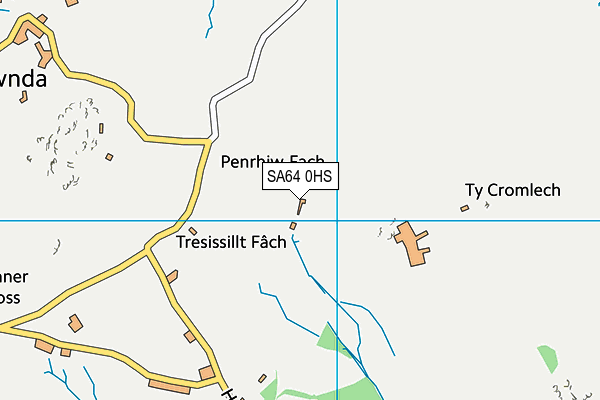 SA64 0HS map - OS VectorMap District (Ordnance Survey)