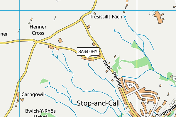 SA64 0HY map - OS VectorMap District (Ordnance Survey)