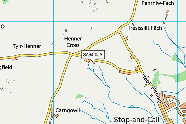 SA64 0JA map - OS VectorMap District (Ordnance Survey)