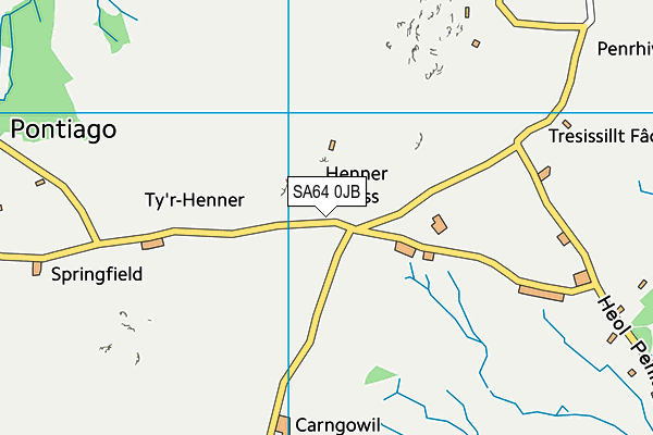 SA64 0JB map - OS VectorMap District (Ordnance Survey)