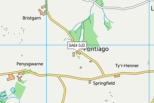 SA64 0JD map - OS VectorMap District (Ordnance Survey)