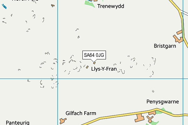 SA64 0JG map - OS VectorMap District (Ordnance Survey)