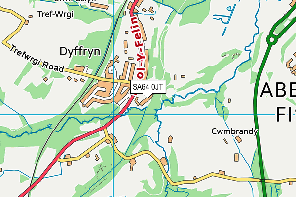 SA64 0JT map - OS VectorMap District (Ordnance Survey)