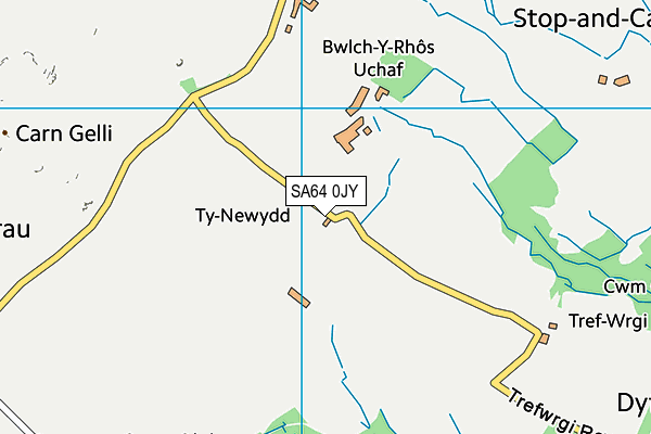 SA64 0JY map - OS VectorMap District (Ordnance Survey)