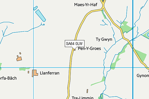 SA64 0LW map - OS VectorMap District (Ordnance Survey)