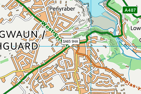 SA65 9HA map - OS VectorMap District (Ordnance Survey)