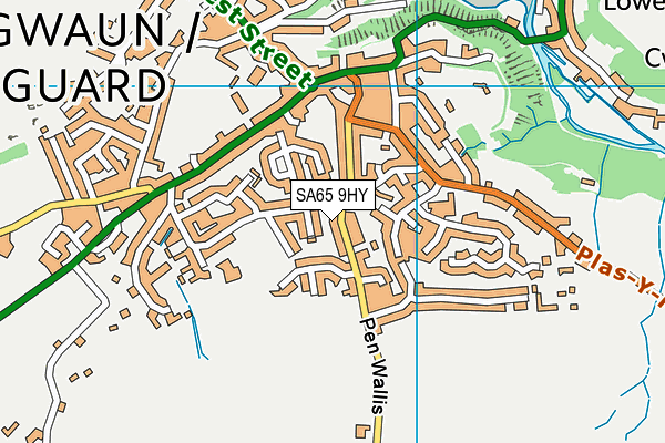 SA65 9HY map - OS VectorMap District (Ordnance Survey)