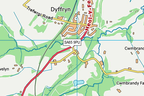 SA65 9PU map - OS VectorMap District (Ordnance Survey)