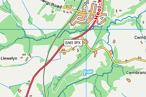 SA65 9PX map - OS VectorMap District (Ordnance Survey)