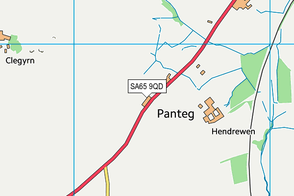 SA65 9QD map - OS VectorMap District (Ordnance Survey)