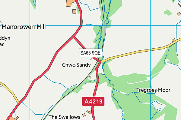 SA65 9QE map - OS VectorMap District (Ordnance Survey)