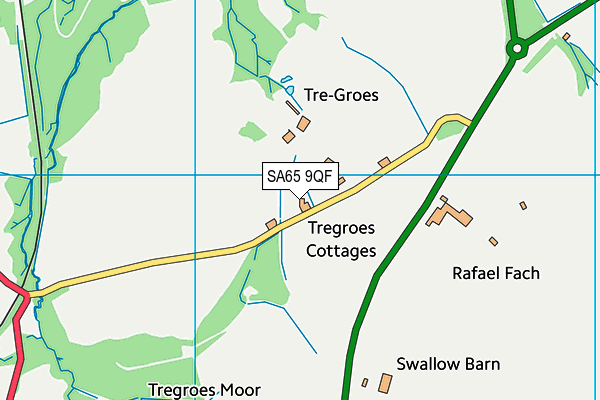 SA65 9QF map - OS VectorMap District (Ordnance Survey)