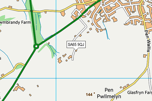 SA65 9QJ map - OS VectorMap District (Ordnance Survey)