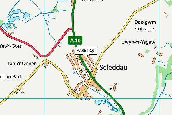 SA65 9QU map - OS VectorMap District (Ordnance Survey)