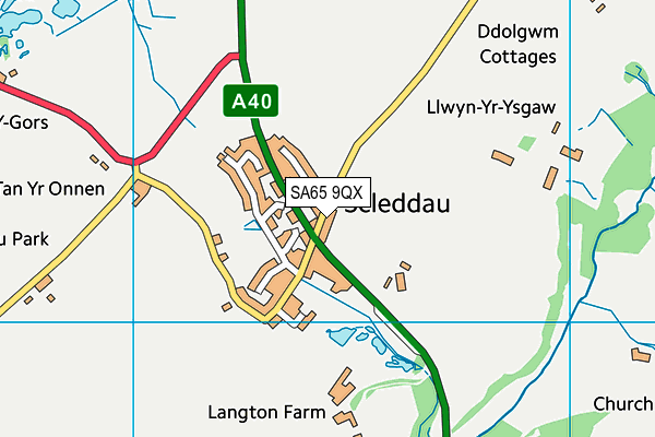 SA65 9QX map - OS VectorMap District (Ordnance Survey)