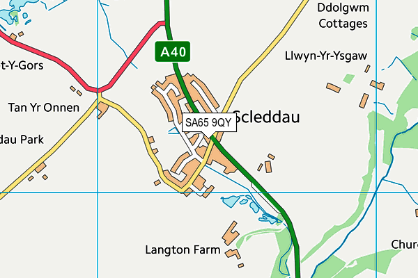 SA65 9QY map - OS VectorMap District (Ordnance Survey)