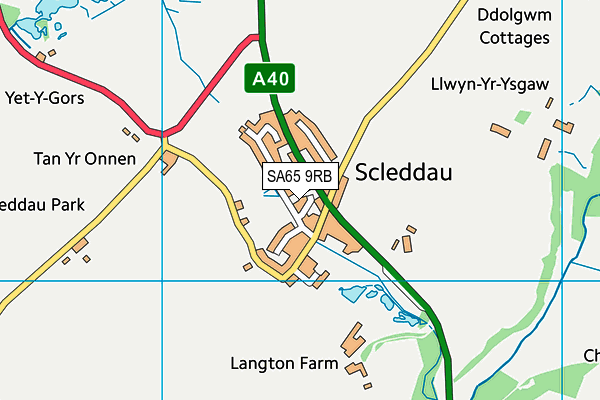 SA65 9RB map - OS VectorMap District (Ordnance Survey)