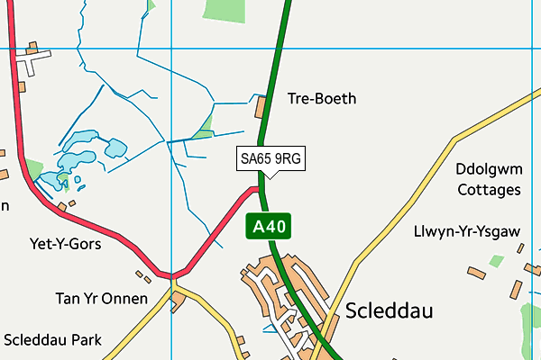 SA65 9RG map - OS VectorMap District (Ordnance Survey)