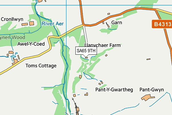 SA65 9TH map - OS VectorMap District (Ordnance Survey)