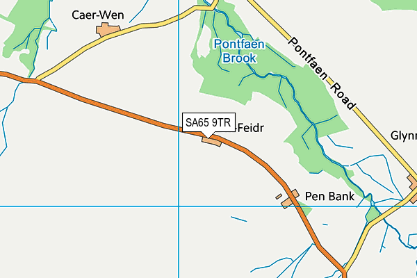 SA65 9TR map - OS VectorMap District (Ordnance Survey)