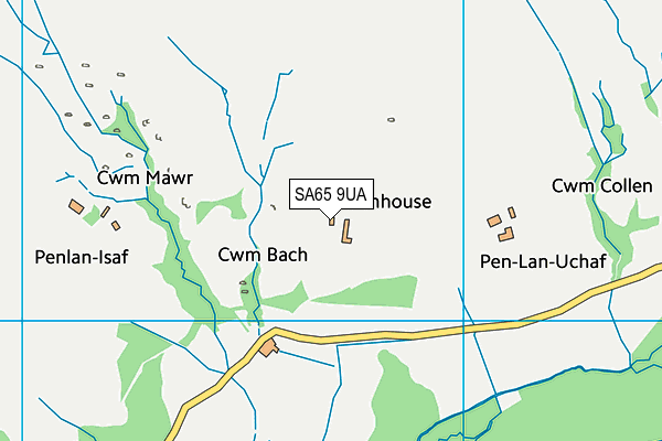 SA65 9UA map - OS VectorMap District (Ordnance Survey)