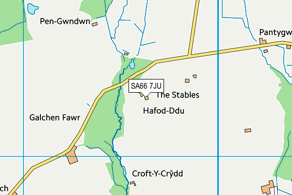 SA66 7JU map - OS VectorMap District (Ordnance Survey)