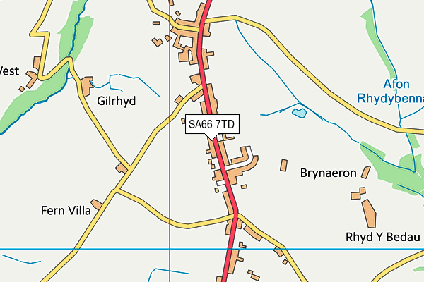 SA66 7TD map - OS VectorMap District (Ordnance Survey)