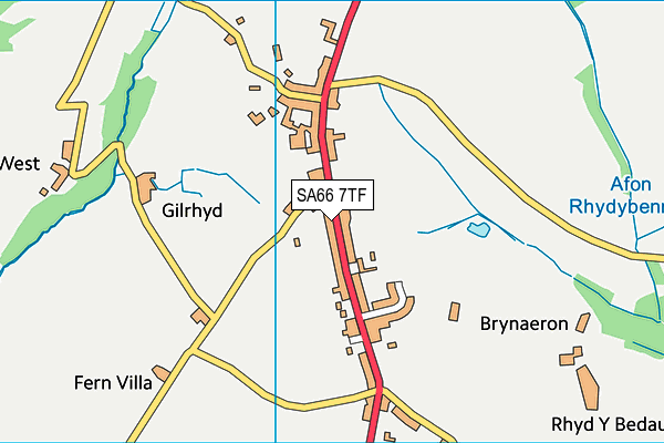 Brynconin CP map (SA66 7TF) - OS VectorMap District (Ordnance Survey)