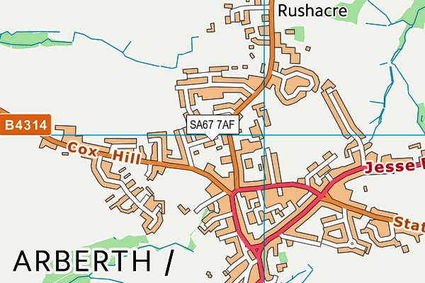 SA67 7AF map - OS VectorMap District (Ordnance Survey)