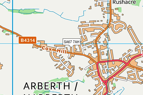 SA67 7AH map - OS VectorMap District (Ordnance Survey)