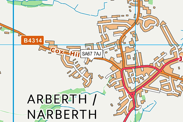 SA67 7AJ map - OS VectorMap District (Ordnance Survey)