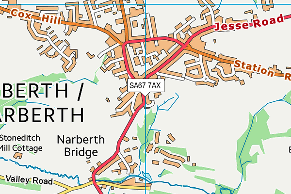 Map of NARBERTH FOODS STATION LTD at district scale