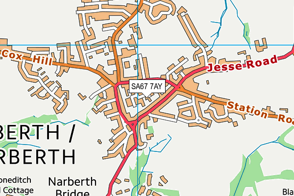 SA67 7AY map - OS VectorMap District (Ordnance Survey)