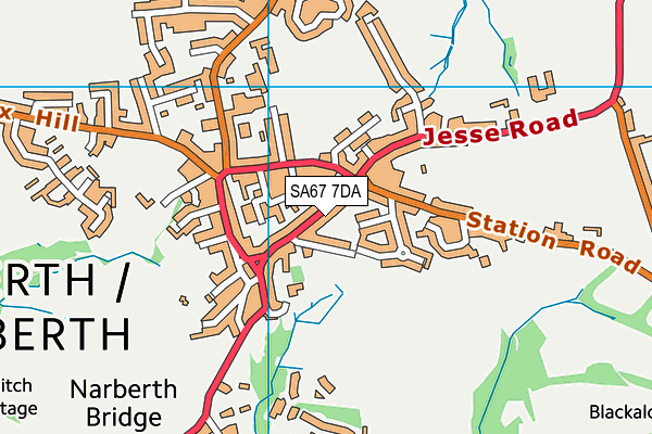 SA67 7DA map - OS VectorMap District (Ordnance Survey)