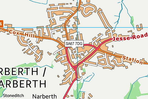 SA67 7DG map - OS VectorMap District (Ordnance Survey)