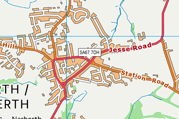 SA67 7DH map - OS VectorMap District (Ordnance Survey)