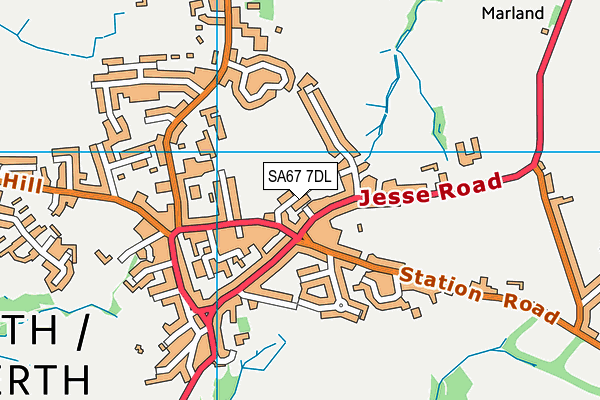 SA67 7DL map - OS VectorMap District (Ordnance Survey)