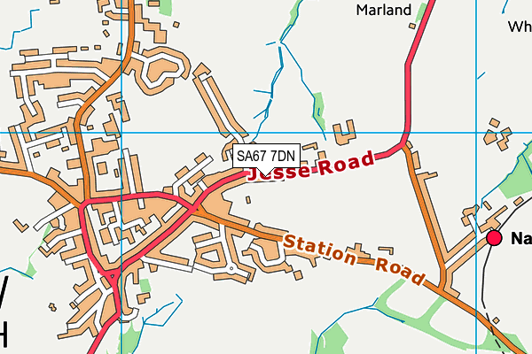 SA67 7DN map - OS VectorMap District (Ordnance Survey)